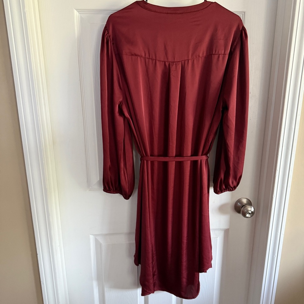 Studio by Torrid Burgundy Shirt Dress – Size 1 (Fits Like XL/14–16) - Picture 3 of 9